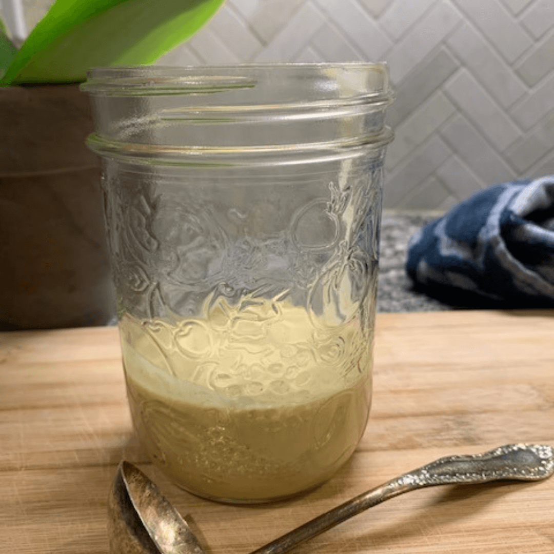 Caesar Dressing in a Mason Jar