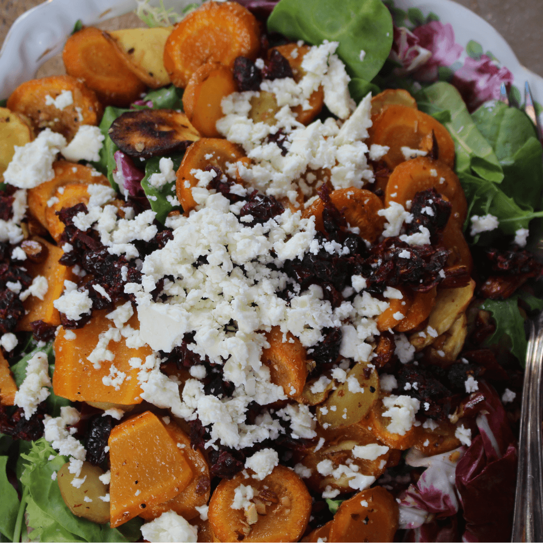 Carrot Parsnip Salad on a Plate